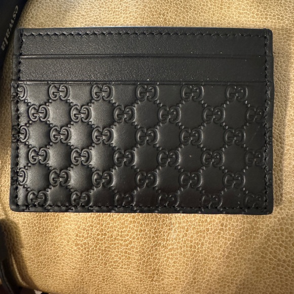 Gucci Guccissima card holder Black Brand New - Picture 2 of 5